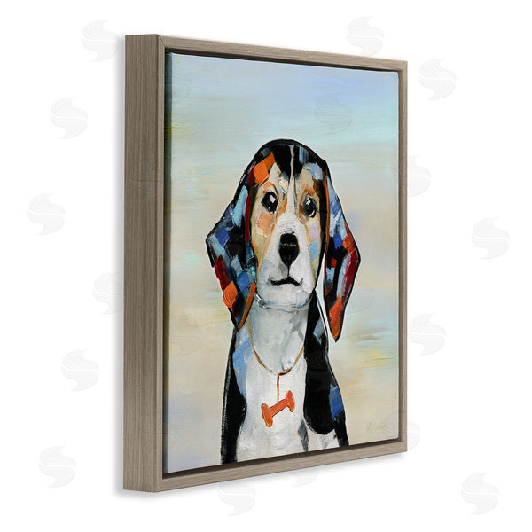 Stupell Industries Sally Swatland | Beagle With Bone Collar