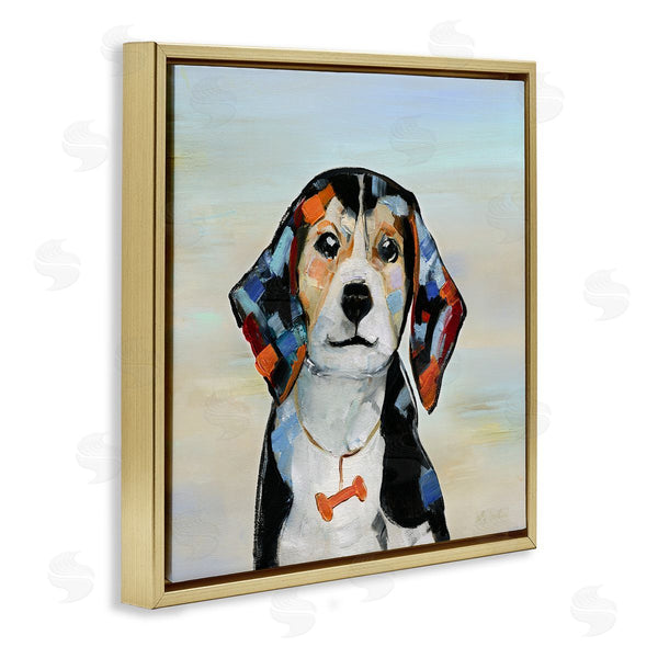Stupell Industries Sally Swatland | Beagle With Bone Collar
