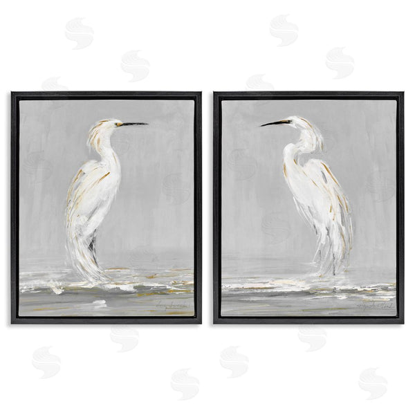Stupell Industries Sally Swatland | Beautiful Tranquil Calming White Birds Wall Art