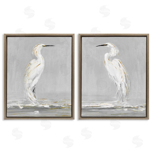 Stupell Industries Sally Swatland | Beautiful Tranquil Calming White Birds Wall Art