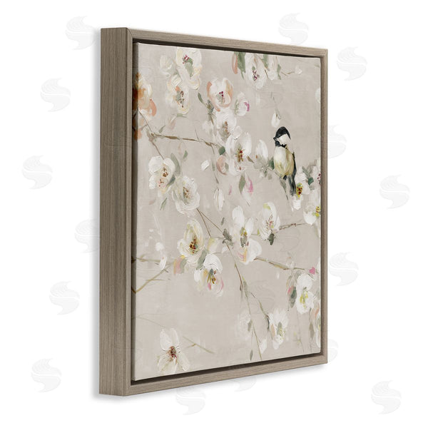 Stupell Industries Sally Swatland | Beige Bird & Flowers