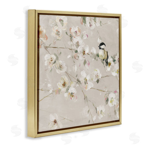 Stupell Industries Sally Swatland | Beige Bird & Flowers