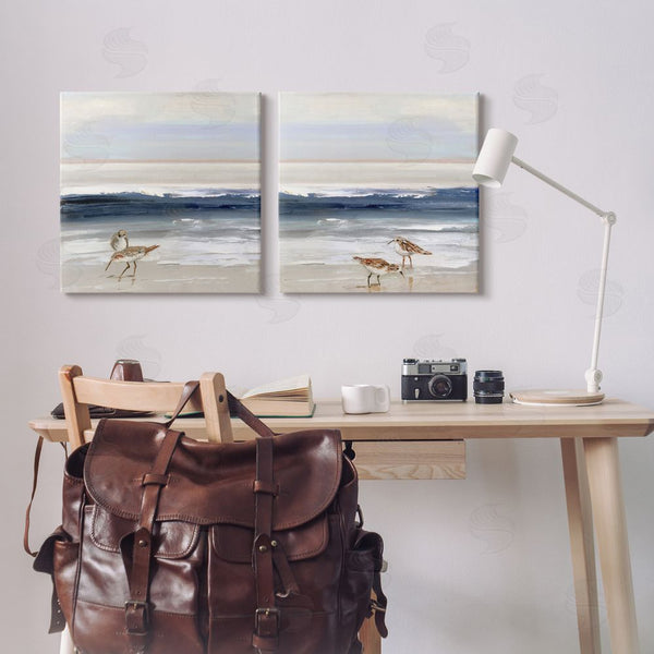 Stupell Industries Sally Swatland | Birds On Beach Shore Ocean Waves Landscape Wall Art