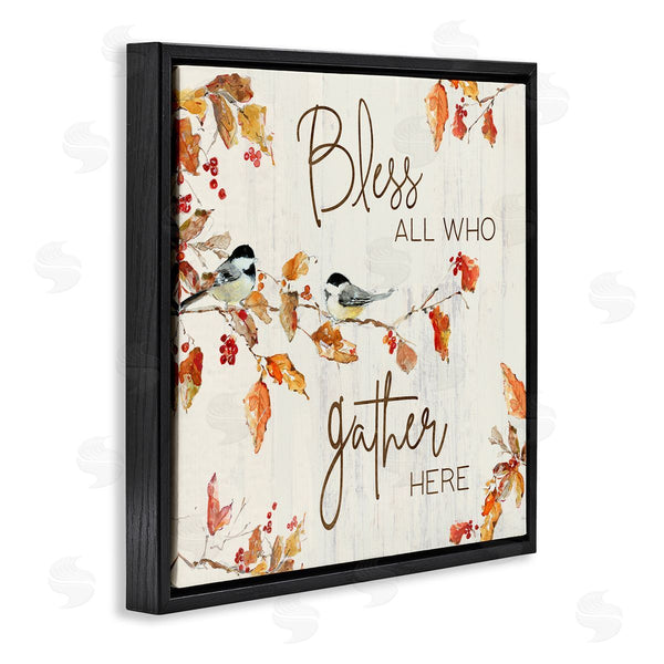 Stupell Industries Sally Swatland | Bless All Who Gather Here Autumn Tree Birds Wall Art