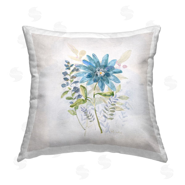 stupell industries Sally Swatland | Blooming Cottage Plant Printed Throw Pillow