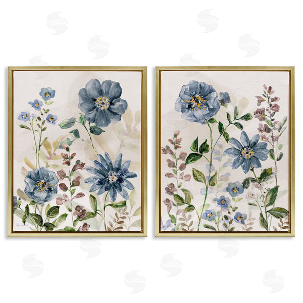 Stupell Industries Sally Swatland | Blushing Blue Flowers