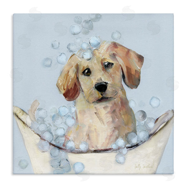 stupell industries Sally Swatland | Bubble Bath Lab Puppy