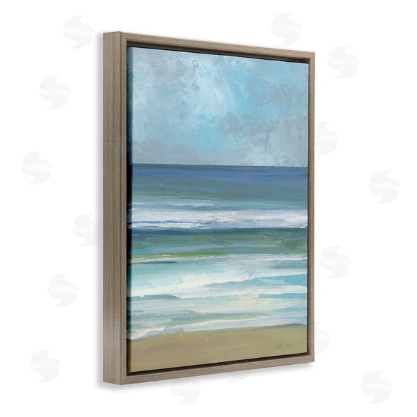 Stupell Industries Sally Swatland | Calming Blue Waves Impression