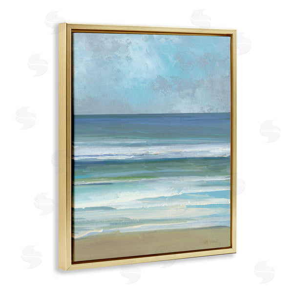 Stupell Industries Sally Swatland | Calming Blue Waves Impression