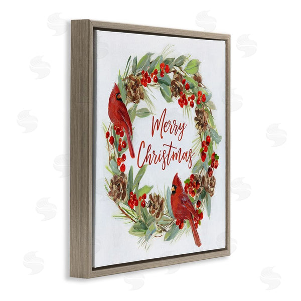 Stupell Industries Sally Swatland | Cardinals & Merry Christmas
