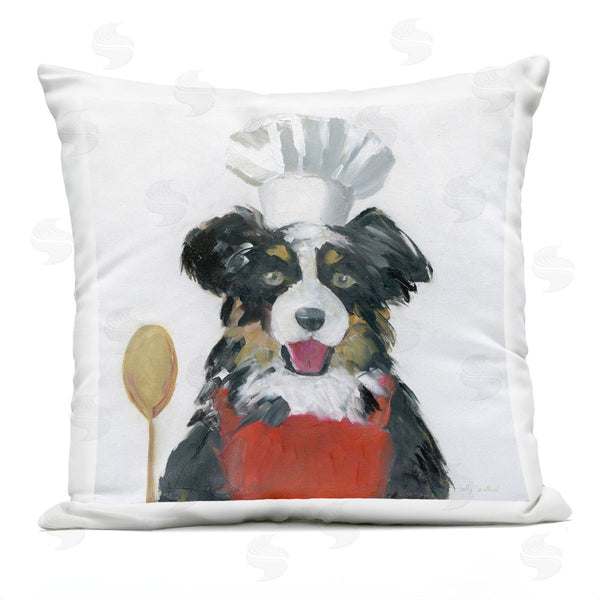 Stupell Industries Sally Swatland | Chef Dog Kitchen Helper Printed Throw Pillow