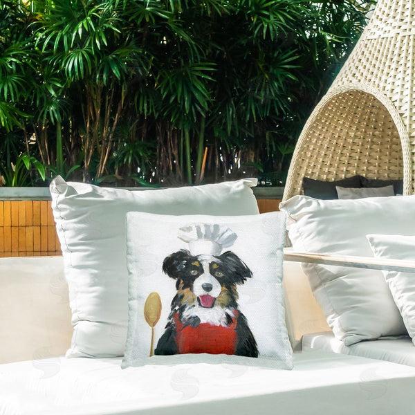 Stupell Industries Sally Swatland | Chef Dog Kitchen Helper Printed Throw Pillow