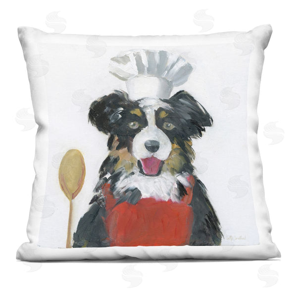 stupell industries Sally Swatland | Chef Dog Kitchen Helper Printed Throw Pillow