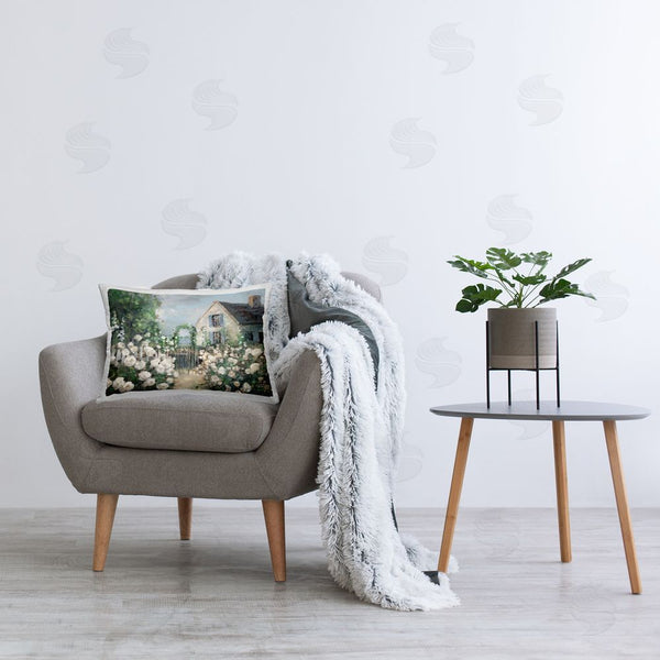 Stupell Industries Sally Swatland | Cottage At The Coast Printed Throw Pillow
