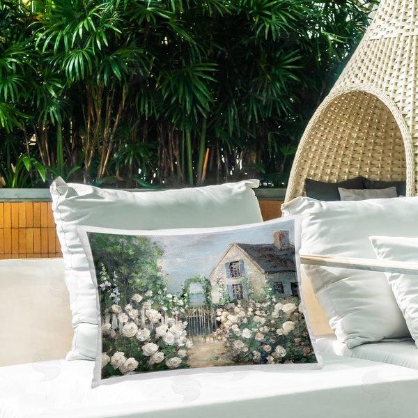 Stupell Industries Sally Swatland | Cottage At The Coast Printed Throw Pillow