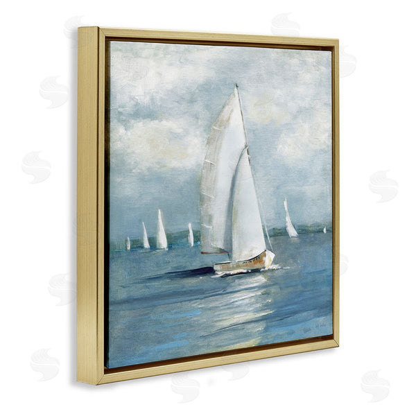 Stupell Industries Sally Swatland | Cruising Sailboat Seascape