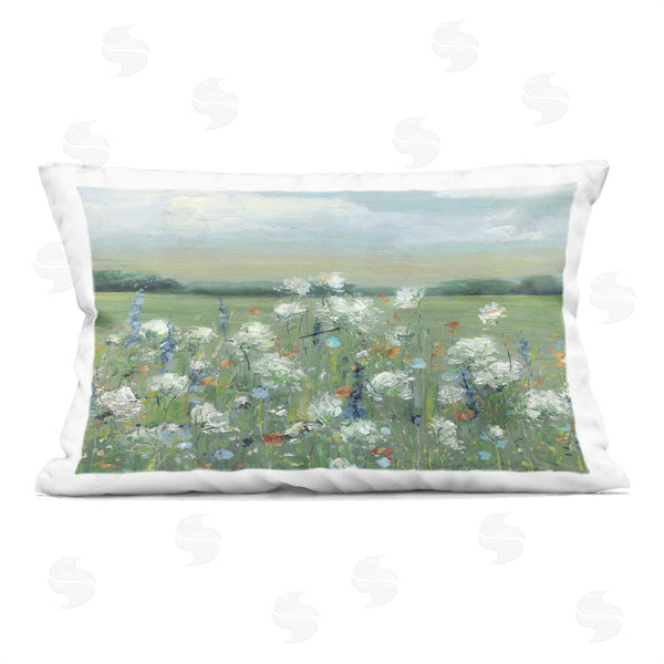 stupell industries Sally Swatland | Dappled Meadow Flowers in Field Printed Throw Pillow
