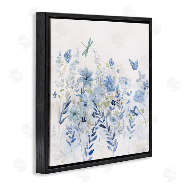 Stupell Industries Sally Swatland | Delicate Blue Floral Garden