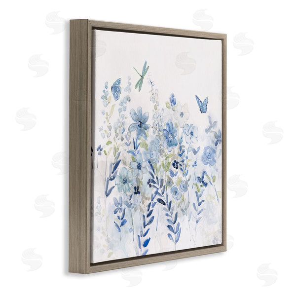 Stupell Industries Sally Swatland | Delicate Blue Floral Garden