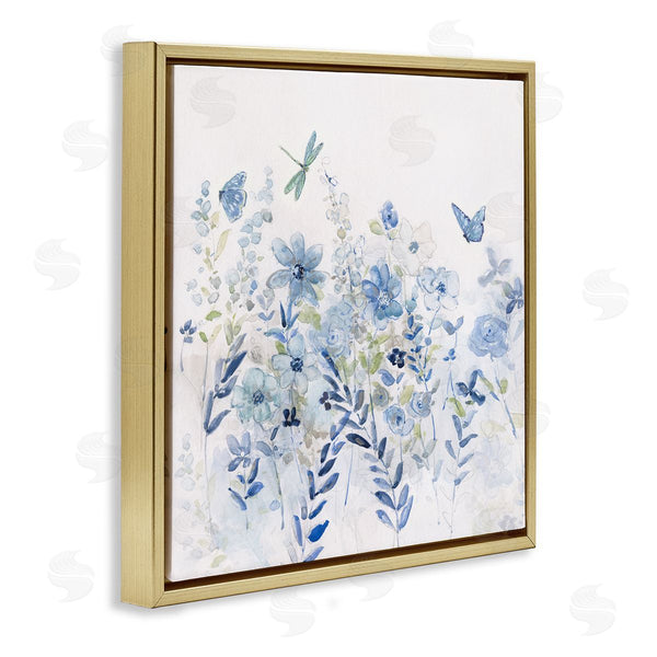 Stupell Industries Sally Swatland | Delicate Blue Floral Garden