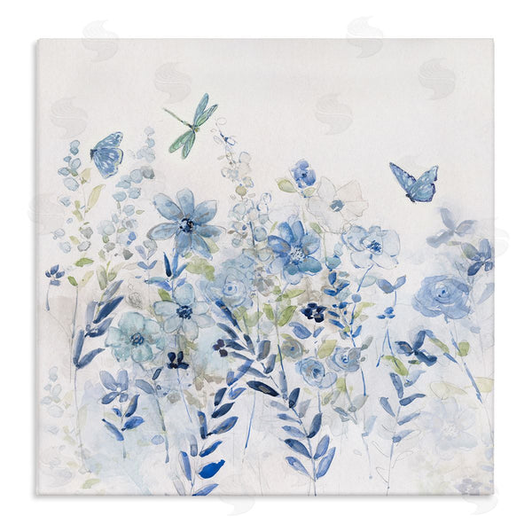 stupell industries Sally Swatland | Delicate Blue Floral Garden