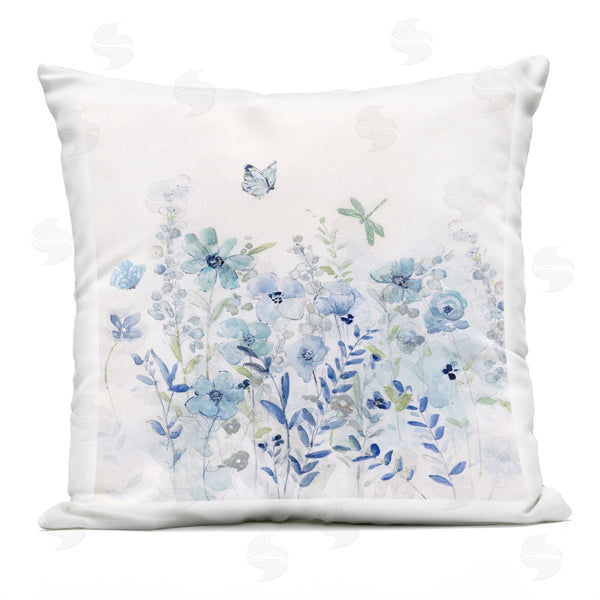 Stupell Industries Sally Swatland | Delicate Floral Butterfly Meadow Printed Throw Pillow