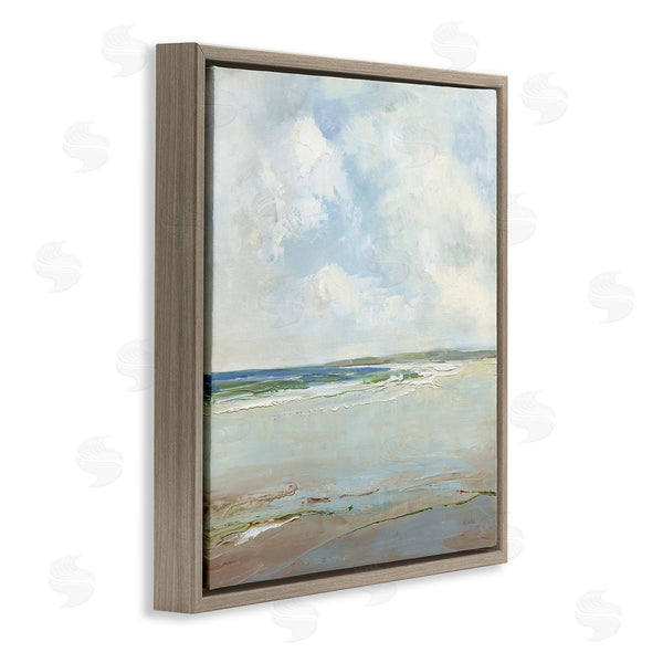 Stupell Industries Sally Swatland | Distant Beach Shoreline With Clouds