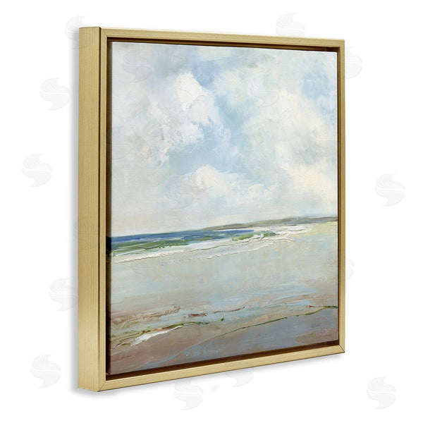 Stupell Industries Sally Swatland | Distant Beach Shoreline With Clouds