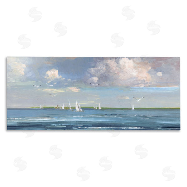 stupell industries Sally Swatland | Distant Sea Vessels Seascape