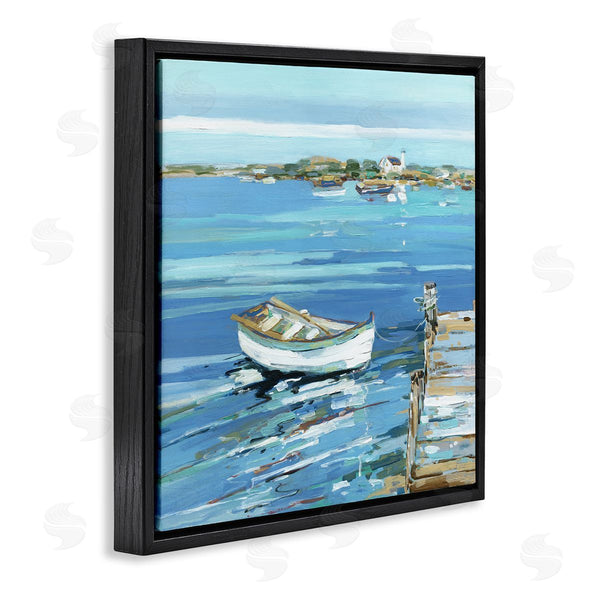 Stupell Industries Sally Swatland | Docked Dinghy Lake Scenery Wall Art