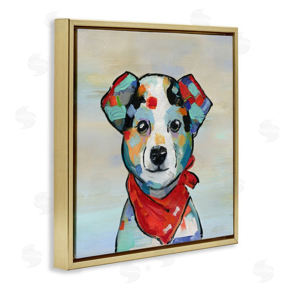 Stupell Industries Sally Swatland | Dog Portrait With Red Bandana