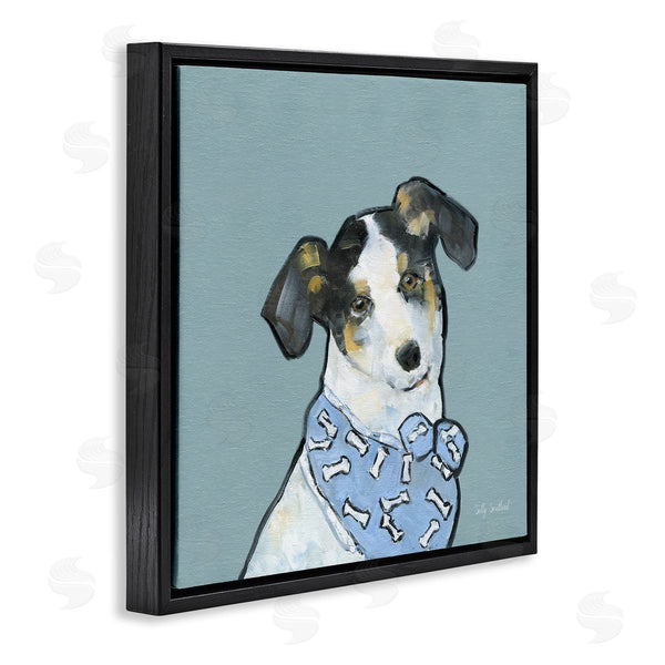 Stupell Industries Sally Swatland | Dog With Bone Bandana