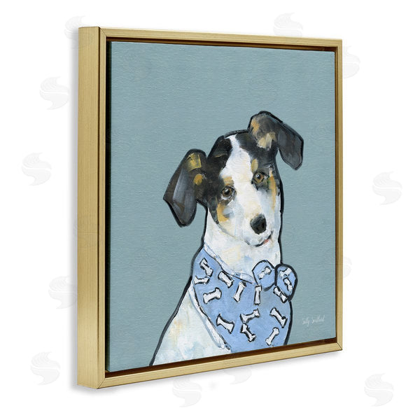 Stupell Industries Sally Swatland | Dog With Bone Bandana