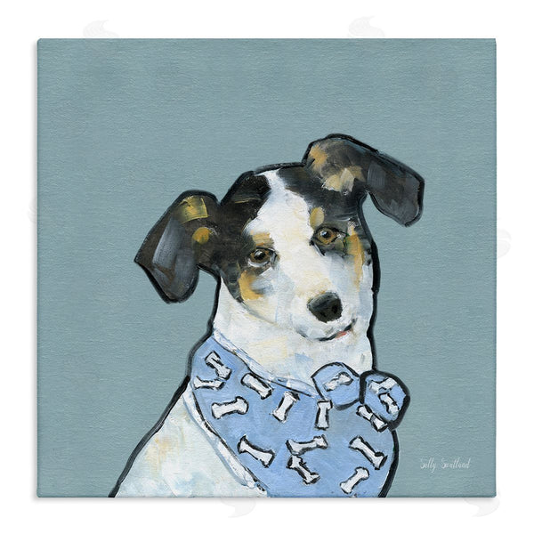 stupell industries Sally Swatland | Dog with Bone Bandana