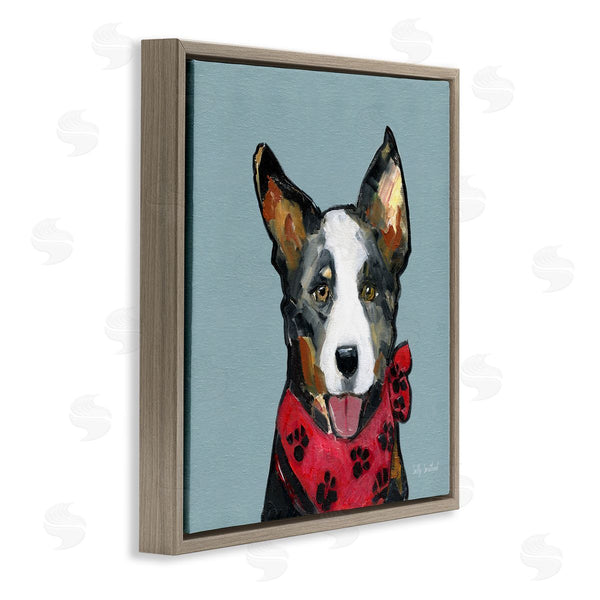 Stupell Industries Sally Swatland | Dog With Paw Bandana
