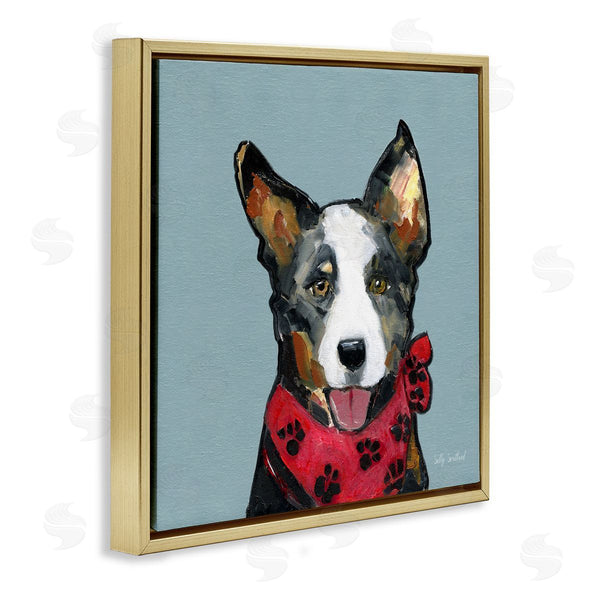 Stupell Industries Sally Swatland | Dog With Paw Bandana