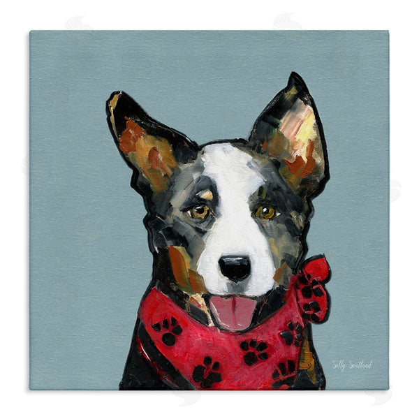 stupell industries Sally Swatland | Dog with Paw Bandana