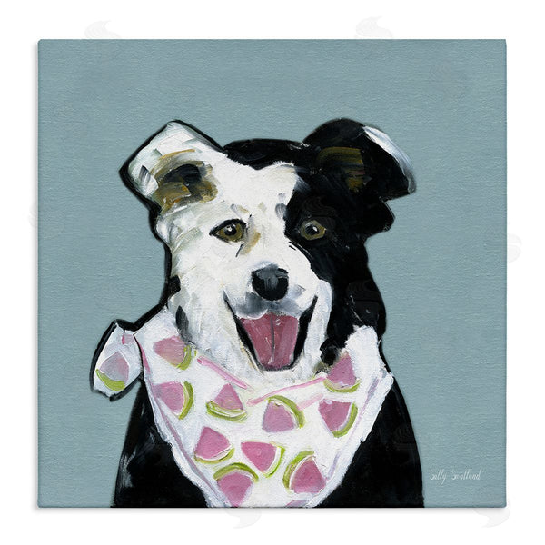 stupell industries Sally Swatland | Dog with Watermelon Bandana