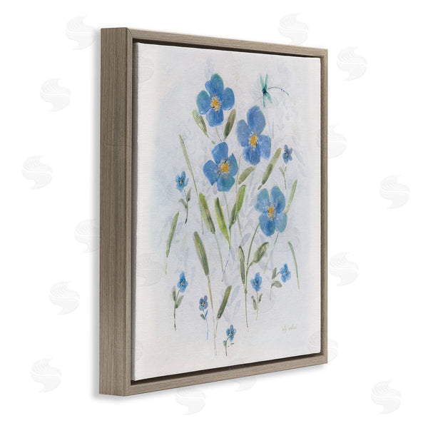 Stupell Industries Sally Swatland | Dragonfly & Blue Florals Wall Art