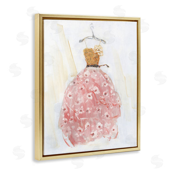 Stupell Industries Sally Swatland | Elegant & Sophisticated Pink Gown