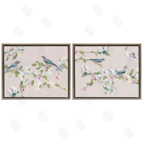 Stupell Industries Sally Swatland | Expressive Flower View With Birds