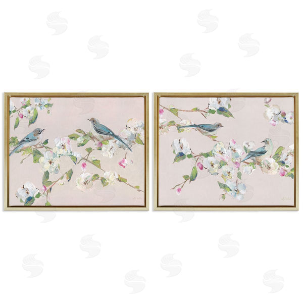 Stupell Industries Sally Swatland | Expressive Flower View With Birds
