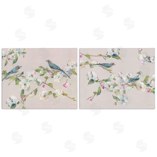 stupell industries Sally Swatland | Expressive Flower View with Birds