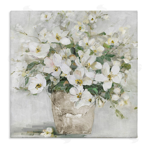 stupell industries Sally Swatland | Farmhouse Poppies Floral Blossom Bouquet Country Bucket Wall Art