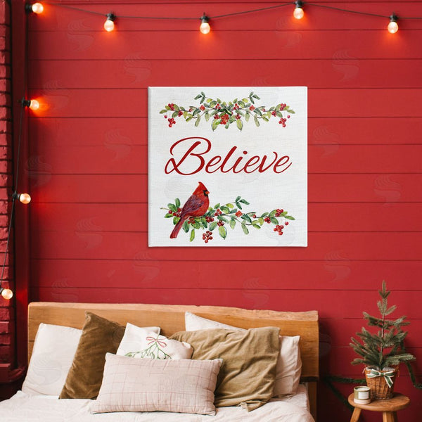 Stupell Industries Sally Swatland | Festive Believe Greenery