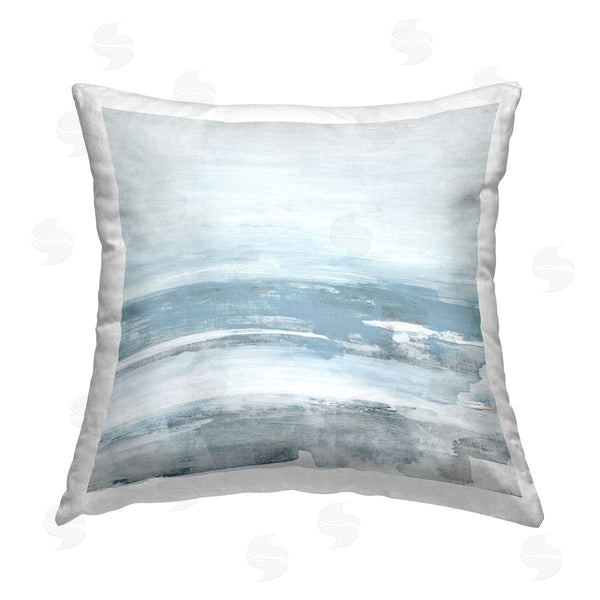 stupell industries Sally Swatland | Foggy Ocean Abstraction Printed Throw Pillow
