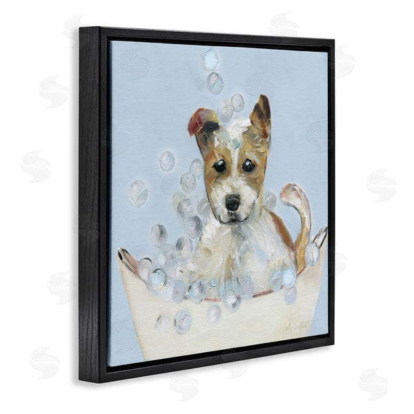 Stupell Industries Sally Swatland | Fun Bubbles Puppy Bath