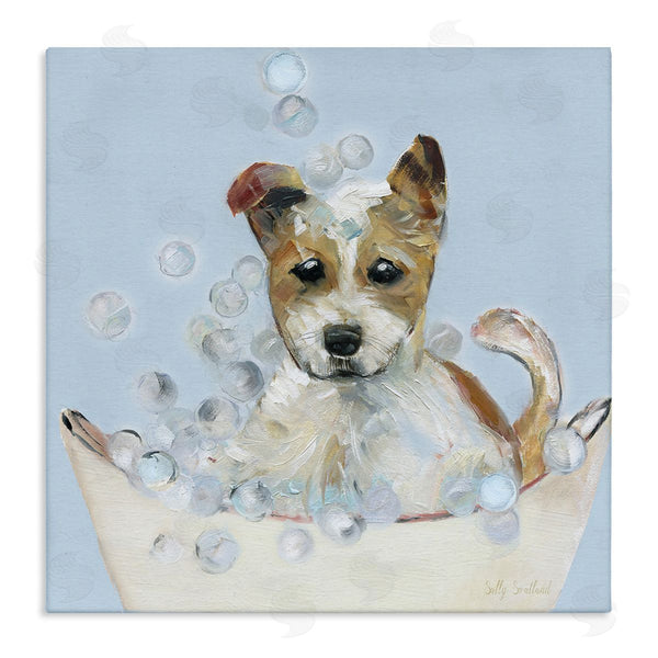 stupell industries Sally Swatland | Fun Bubbles Puppy Bath