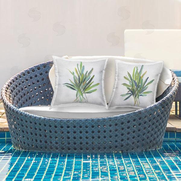 Stupell Industries Sally Swatland | Green Plant Fronds Printed Throw Pillow Set