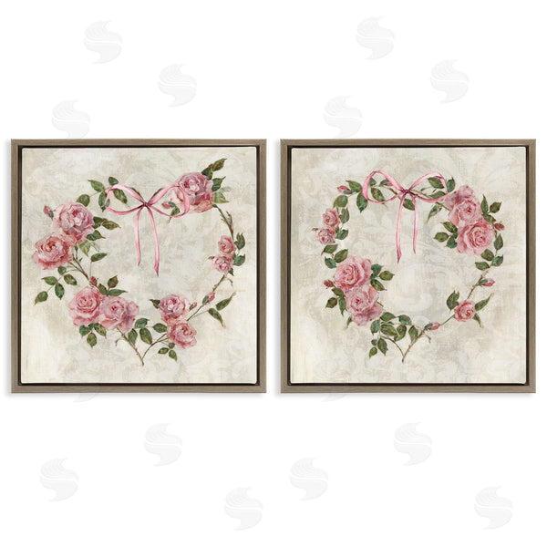 Stupell Industries Sally Swatland | Heart Shaped Wreaths